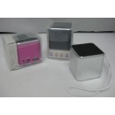 Cube Portable Speaker With USB Micro SD Slot with FM Radio